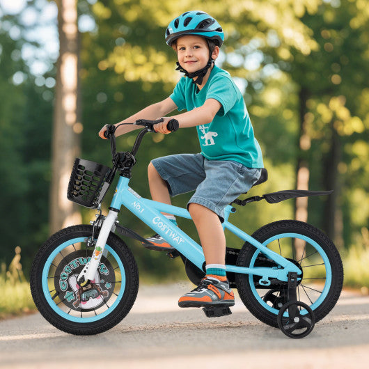 14 Inch Kids Bike with Adjustable Handlebar and Saddle for 3-5 Years Old-14 inches