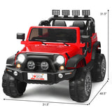 12V 2-Seater Ride on Car Truck with Remote Control and Storage Room-Red