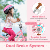 14 Inch Kids Bike with Training Wheels and Basket for Boys Girls 3-5 Years Old-14 inches