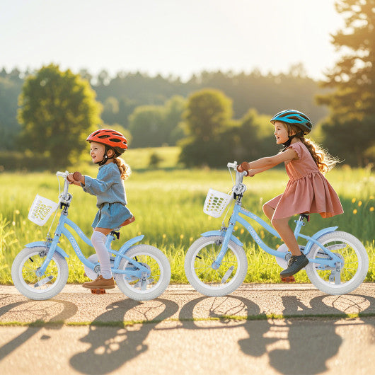 14 Inch Kids Bike with Adjustable Handlebar and Seat for 3-5 Year Old