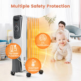 1500W Electric Space Heater with Adjustable Thermostat