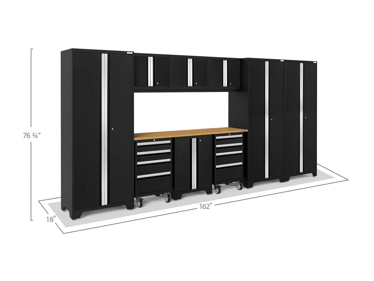 Bold Series 10 Piece Cabinet Set with Tool, Base, Wall Cabinet and 30 In. Locker