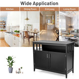 Modern Practical Wooden Kitchen Lockers with Large Storage Space-Black