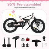 16 Inch Kids Bike Lightweight with Detachable Training Wheels for Aged 4 to 7-16 inches