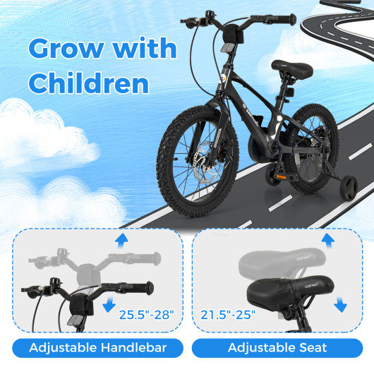 16 Inch Kids Bike Lightweight with 2 Removable Training Wheels for Aged 4-7-16 inches