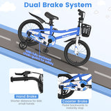 16 Inch Kids Bike with Removable Training Wheels-Blue