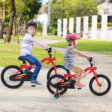 16 Inch Kids Bike with LED Lights Adjustable Carbon Steel Bicycle for 4-7 Years Old-16 inches