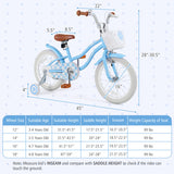 16 Inch Kids Bike with Adjustable Handlebar and Seat for 4-7 Year Old