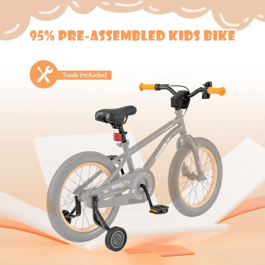 16-Inch Kids Bike Sport Bicycle for 4-7 Years Old with Adjustable Seat and Reflectors-16 inches