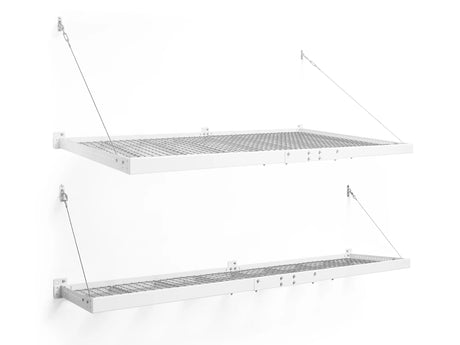 Pro Series 4 Ft. X 8 Ft. and 2 Ft. X 8 Ft. Wall Mounted Steel Shelf Set