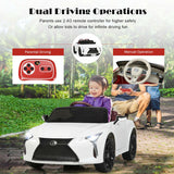 Kids Ride Lexus LC500 Licensed Remote Control Electric Vehicle-White