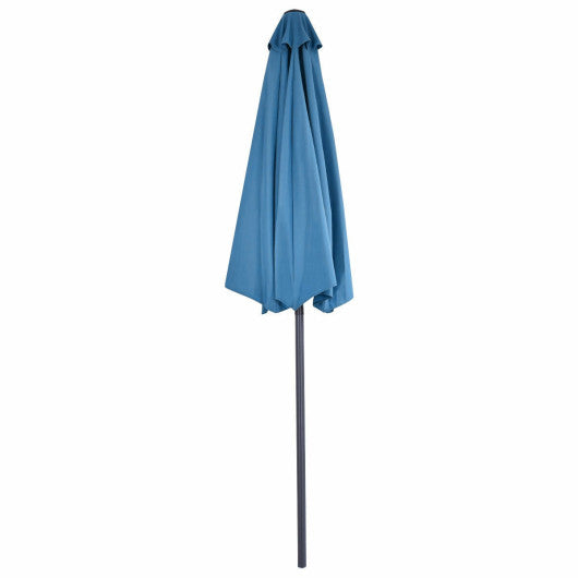 9Ft Patio Bistro Half Round Umbrella -Blue