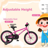 18 Inch Kids Bike for 4-8 Years Old Adjustable with Removable Training Wheels