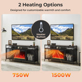 18 Inch Electric Fireplace Insert Fireplace Heater with Overheat Protection