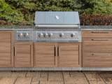 Outdoor Kitchen Stainless Steel 3 Piece Cabinet Set with 3-Drawer, 2-Door Drawer and Grill Cabinet