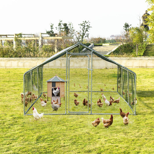 Large Walk in Shade Cage Chicken Coop with Roof Cover-20'