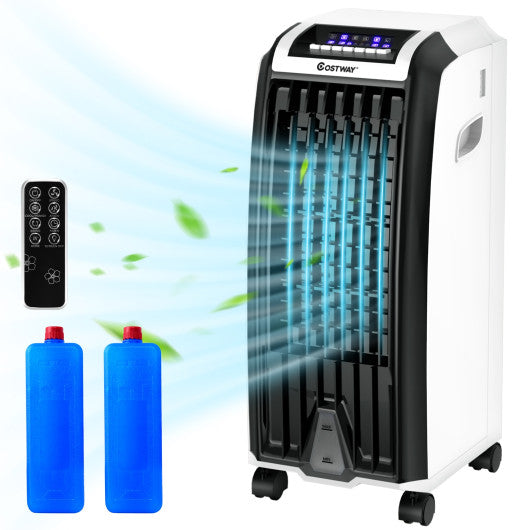 Portable Evaporative Air Cooler with 3 Wind Modes and Timer for Home Office