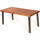 Rectangular Acacia Wood Rustic Dining Furniture Table