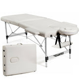 84 Inch L Portable Adjustable Massage Bed with Carry Case for Facial Salon Spa -White