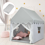 Kids Large Play Castle Fairy Tent with Mat-Gray