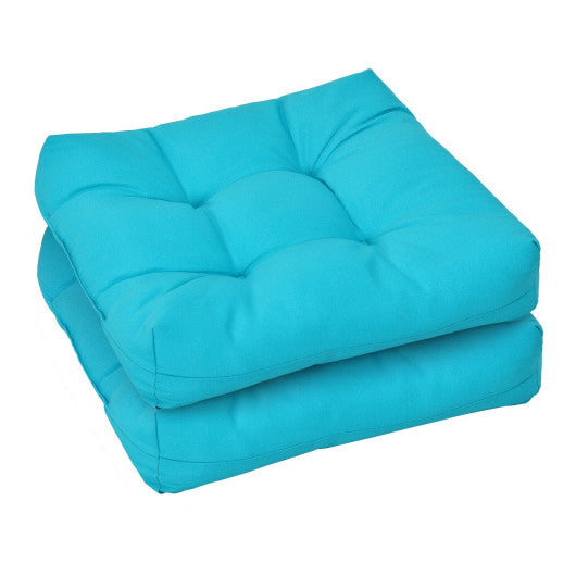 21 Inch x 21 Inch Patio Chair Seat Cushion Pads for Indoor and Outdoor-Turquoise