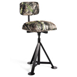 Swivel Hunting Chair Tripod Blind Stool with Detachable Backrest