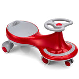 Wiggle Car Ride-on Toy with Flashing Wheels-Red