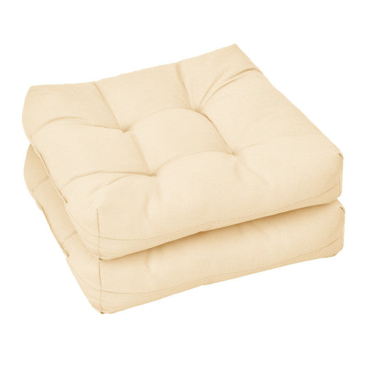 21 Inch  x 21 Inch Patio Chair Seat Cushion Pads for Indoor and Outdoor-Beige