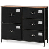 5-Drawer Storage Dresser for Bedroom Closet Entryway-Black