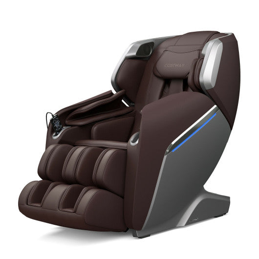 Therapy 08-Full Body Zero Gravity Massage Chair with SL Track Voice Control Heat-Brown