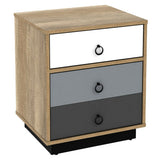 Nightstand with Drawer and Storage Cabinet Wooden Sofa Side Table End Table