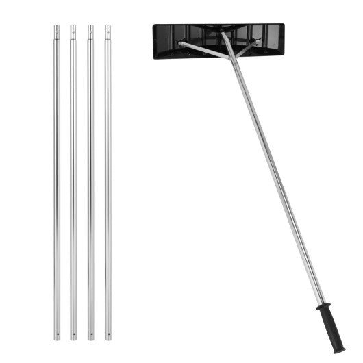 20 Feet Extendable Aluminum Snow Roof Rake with Anti-slip Handle