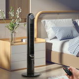 42 Inch 80 Degree Tower Fan with Smart Display Panel and Remote Control-Black