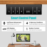 Electric Height Adjustable Standing Desk with Memory Controller-Coffee