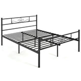 Twin/Full/Queen Size Metal Bed Frame with Headboard and Footboard-Full Size