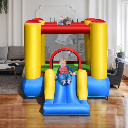 Kids Inflatable Bounce House with Slide and 480W blower