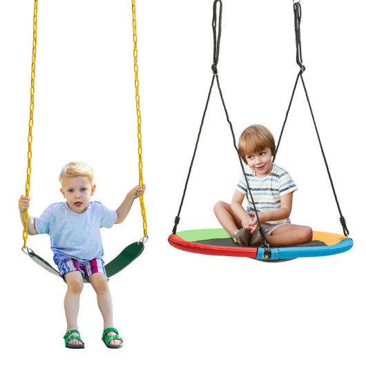 2-Pack Swing Set Swing Seat Replacement and Saucer Tree Swing (Without Stand)