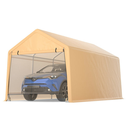 9 x 17 Feet Heavy Duty Carport Canopy-Yellow