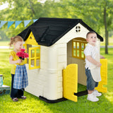 Kid’s Playhouse Pretend Toy House For Boys and Girls 7 Pieces Toy Set-Yellow