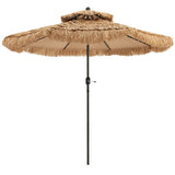 9 Feet Thatched Tiki Umbrella with 8 Ribs