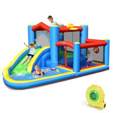 Inflatable Kids Water Slide Bounce Castle with 480W Blower