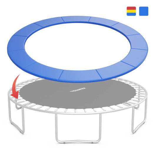 8 Feet Trampoline Spring Safety Cover without Holes-Blue