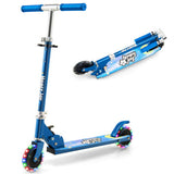 Folding Kick Scooter with 3 Adjustable Heights for Kids-Blue