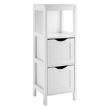 Freestanding Storage Cabinet with 2 Removable Drawers for Bathroom-White