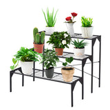 Outdoor 3 Tier Metal Plant Stand with Heavy Duty Rack for Multiple Use