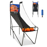 Foldable Single Shot Basketball Arcade Game with Electronic Scorer and Basketballs