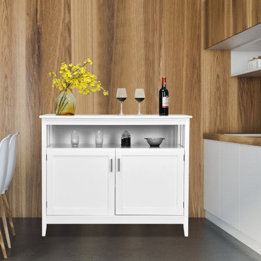 Modern Practical and Beautiful Wooden Kitchen Lockers with Large Storage Space-White