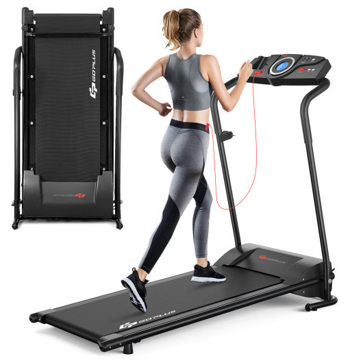 1.0 HP Electric Mobile Power Foldable Treadmill with Operation Display for Home