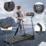 1.0 HP Electric Mobile Power Foldable Treadmill with Operation Display for Home