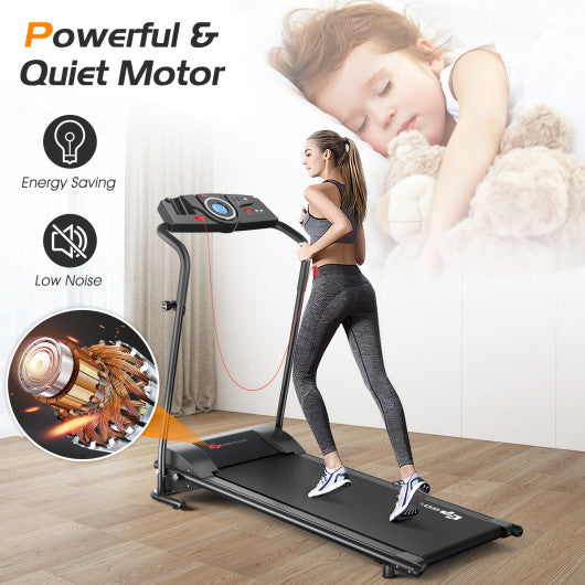 1.0 HP Electric Mobile Power Foldable Treadmill with Operation Display for Home